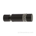 Czarny aluminiowy zestaw kurtynowy z diamentami
